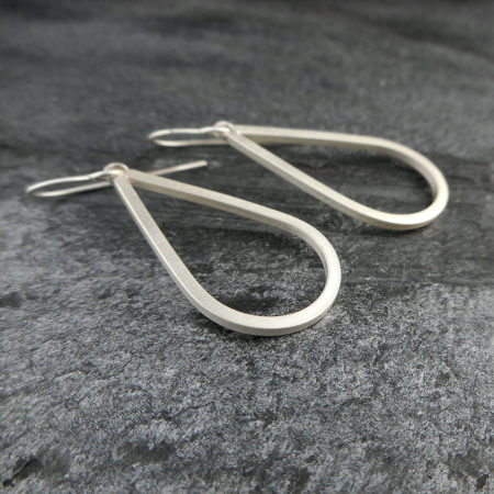 Simplicity silver drop earrings