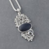 Beach pebble and diamond pendant