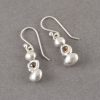 Silver pebble and champagne brown diamond earrings by Carin Lindberg Jewellery